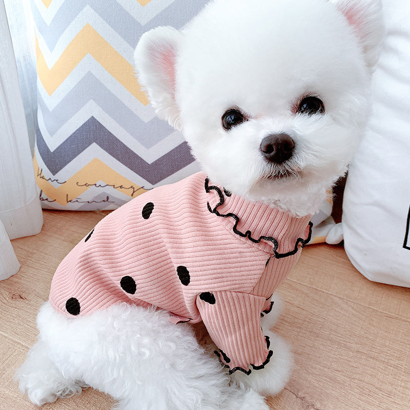 Dot Turtleneck Dog Clothes