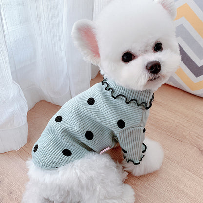 Dot Turtleneck Dog Clothes