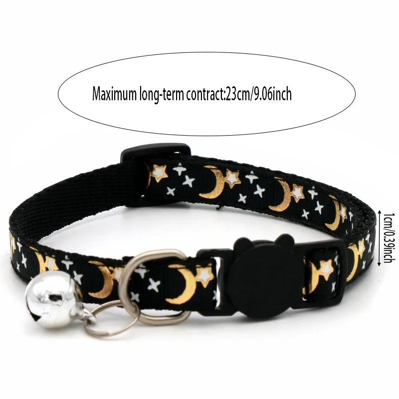 Pet Collar With Bell Cartoon Footprint