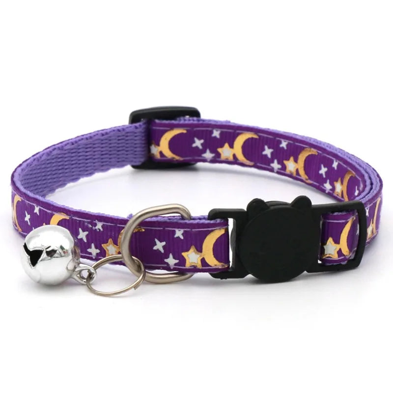 Pet Collar With Bell Cartoon Footprint
