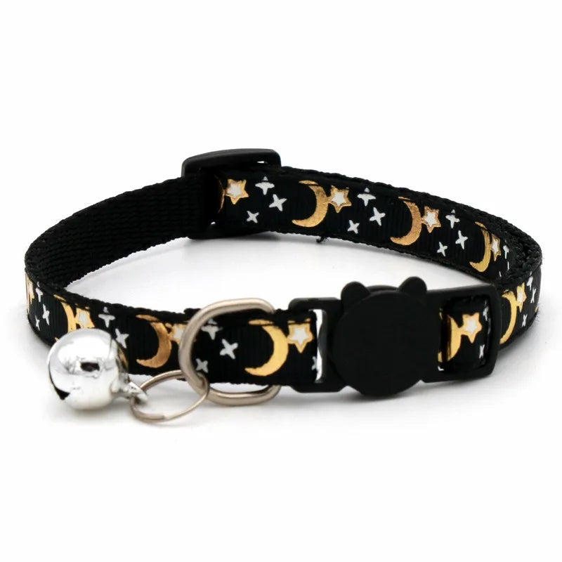 Pet Collar With Bell Cartoon Footprint