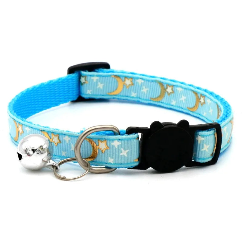 Pet Collar With Bell Cartoon Footprint