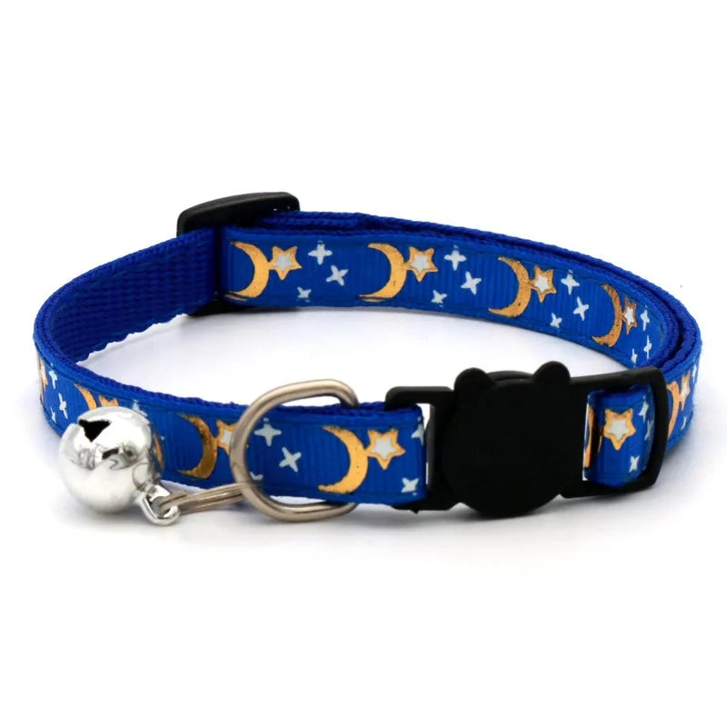 Pet Collar With Bell Cartoon Footprint
