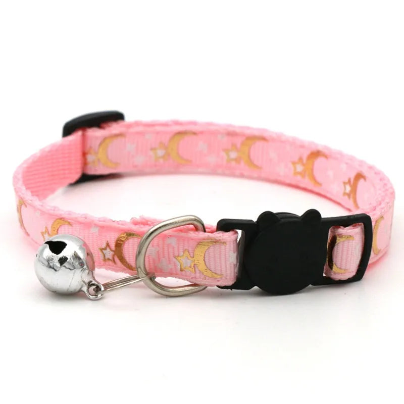Pet Collar With Bell Cartoon Footprint